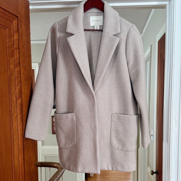 Cynthia Rowley Beige Herringbone Jacket - Picture 2 of 5
